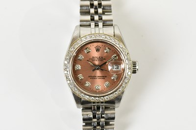 Lot 1817 - ROLEX; a lady's Oyster Perpetual Datejust...