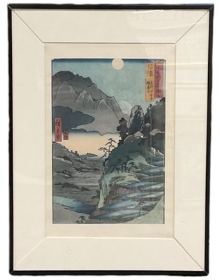 Lot 732 - IN THE STYLE OF UTAGAWA HIROSHIGE; a Japanese...
