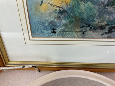 Lot 35 - OWLS; a ceramic owl plate, by Stuart Bass, a...