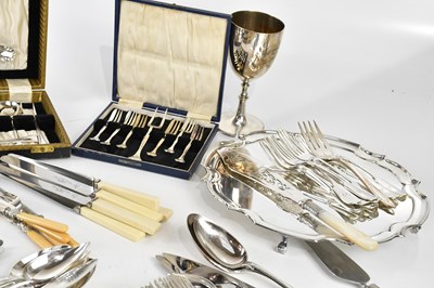 Lot 1 - A collection of assorted silver plate...