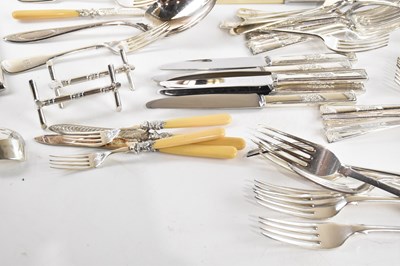 Lot 1 - A collection of assorted silver plate...