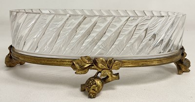 Lot 210 - BACCARAT; a large cut glass and ormolu mounted...