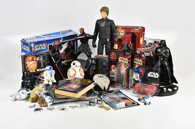 Lot 6 - STAR WARS; a collection of figures, literature,...