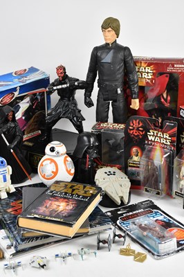 Lot 6 - STAR WARS; a collection of figures, literature,...