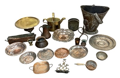 Lot 496 - A quantity of Eastern and other metalware,...