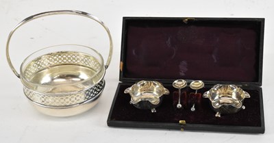 Lot 1300 - A cased pair of Victorian hallmarked silver...