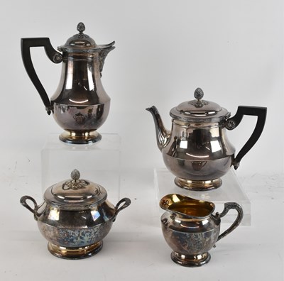Lot 1231 - CRISTOFLE; a silver plated four piece tea and...