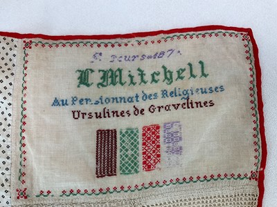 Lot 91 - A late 19th century sampler inscribed 'C....