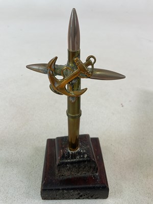 Lot 65 - A pair of German trench art artillery shells,...