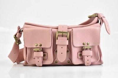 Lot 2029 - MULBERRY; a pink pebbled leather Roxanne...