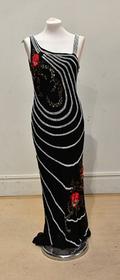 Lot 1992 - GOYA, LONDON; a full length vintage black silk...