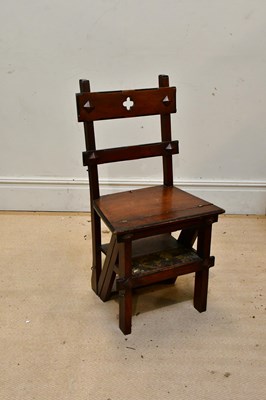 Lot 2417 - A Victorian mahogany Gothic style set of...