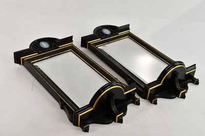 Lot 2432 - A pair of Victorian ebonised and gilt...
