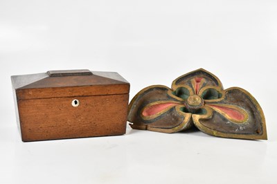 Lot 2536 - A 19th century mahogany tea caddy, with mother...