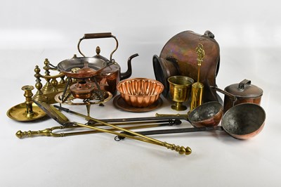 Lot 2630 - A collection of Victorian and later metalware...
