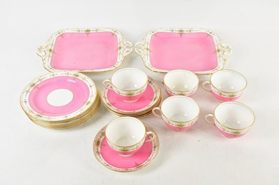 Lot 2820 - ROYAL WORCESTER; a part tea service with gilt...