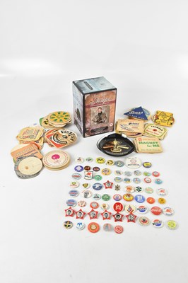 Lot 2565 - A large collection of advertising pin badges...