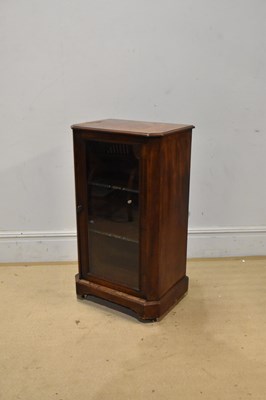 Lot 2384 - A late Victorian walnut music cabinet, with...