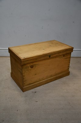 Lot 2262 - A 19th century pine blanket box, height 54cm,...