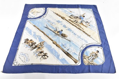 Lot 1917 - HERMÈS; a 100% silk Gronland scarf, designed...