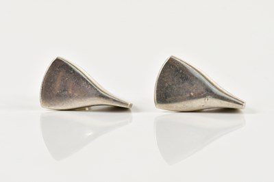 Lot 1685 - GEORG JENSEN; a pair of silver ear studs '116A'.