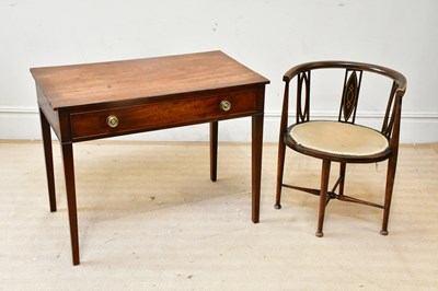 Lot 2414 - A late Georgian mahogany single drawer side...