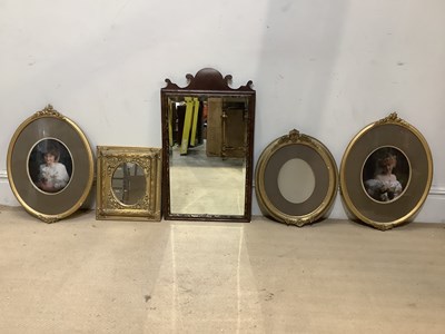 Lot 2223 - A 19th century walnut framed bevelled mirror,...