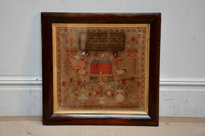 Lot 2618 - A 19th century sampler dated 1889, in rosewood...