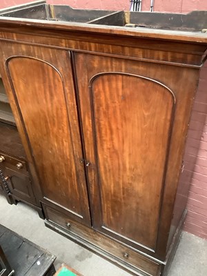 Lot 2336 - A large Victorian mahogany wardrobe, with pair...