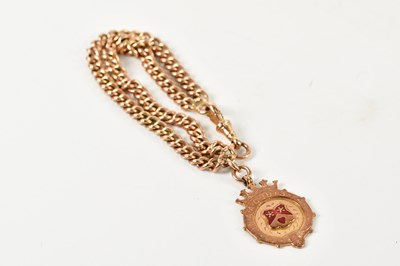 Lot 1777 - A 9ct yellow gold double link Albert bracelet...