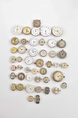 Lot 1806 - A collection of pocket and wristwatch...