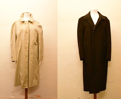 Lot 1957 - DAKS; a beige gentleman's long trench coat,...