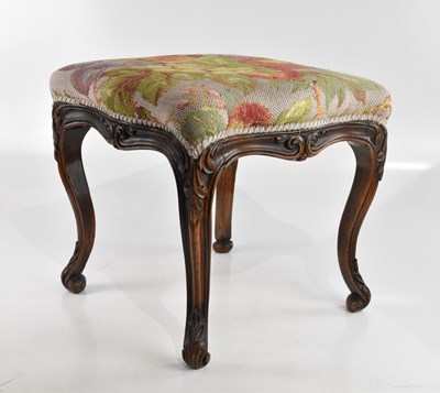 Lot 2369 - A 19th century walnut serpentine square...