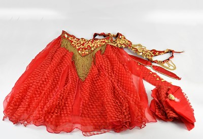Lot 1978 - A Turkish handmade red belly dancing or...