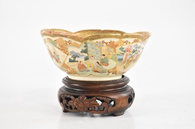 Lot 2854 - A Meiji period Satsuma bowl, decorated with...