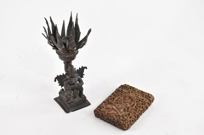Lot 2859 - An Indian bronze articulated incense burner...