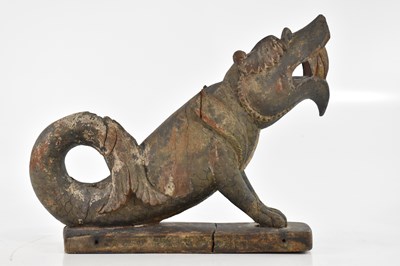 Lot 2862 - A carved Eastern figure of a mythical beast,...