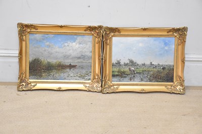 Lot 2998 - ALBERT BUIKEMA; a pair of oils on canvas, both...