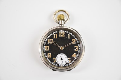 Lot 1805 - A hallmarked silver cased open face pocket...