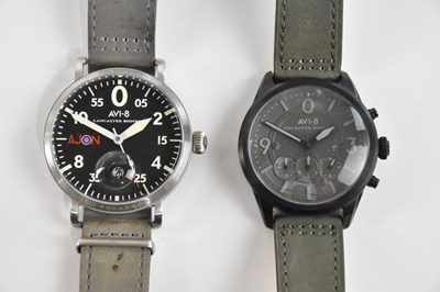 Lot 1896 - AVI-8; two Lancaster Bomber watches, one with...