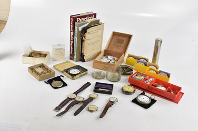 Lot 537 - A small collection of pocket watch parts...