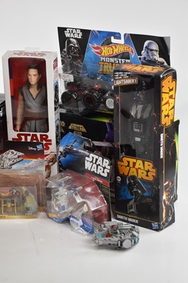 Lot 13 - STAR WARS; a collection of figures, vehicles...