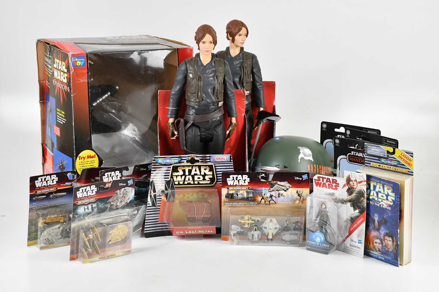 Lot 20 - STAR WARS; a collection of toys and figures,...