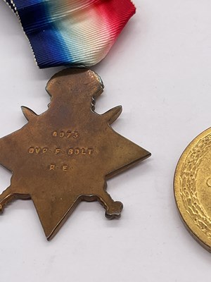 Lot 59 - A WWI medal group awarded to 4073 Dvr. Frank...