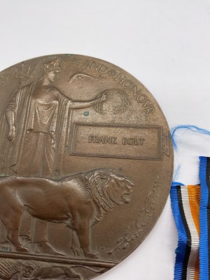 Lot 59 - A WWI medal group awarded to 4073 Dvr. Frank...