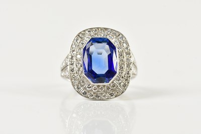 Lot 1266 - BOODLES; a fine platinum sapphire and diamond...