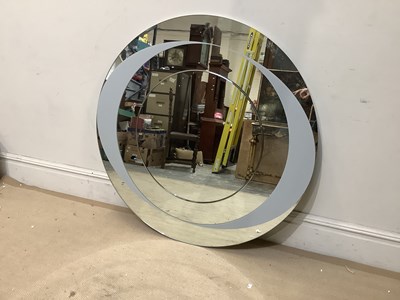 Lot 2218 - A large contemporary circular clear and...