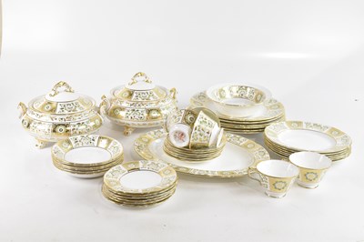 Lot 2808 - ROYAL CROWN DERBY; a 'Green Derby Panel'...