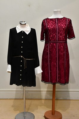 Lot 1985 - EDWARD ACHOUR, PARIS; a black Chanel style...