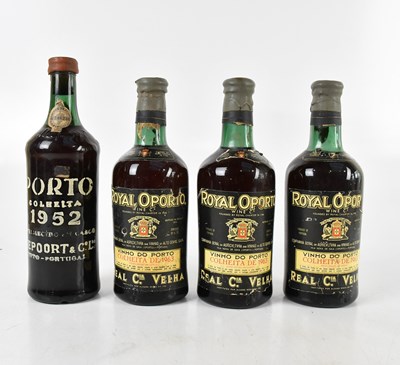 Lot 854 - PORT; four bottles comprising three bottles...